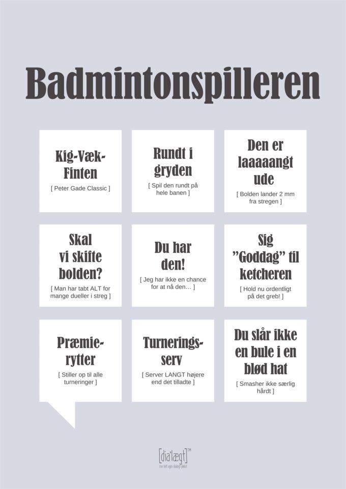 Plakat Badmintonspilleren Fra Diverse