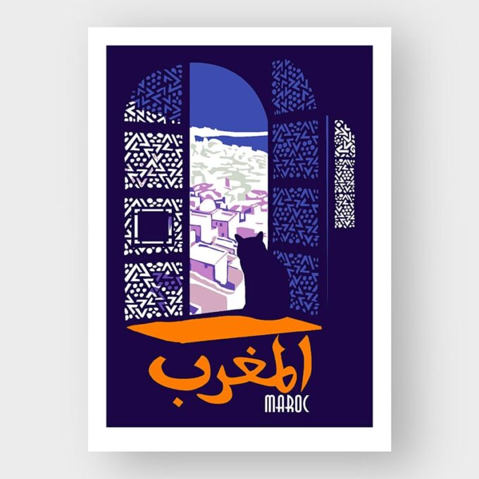 Marokkansk Plakat Chat 30x40 Fra Tibladin