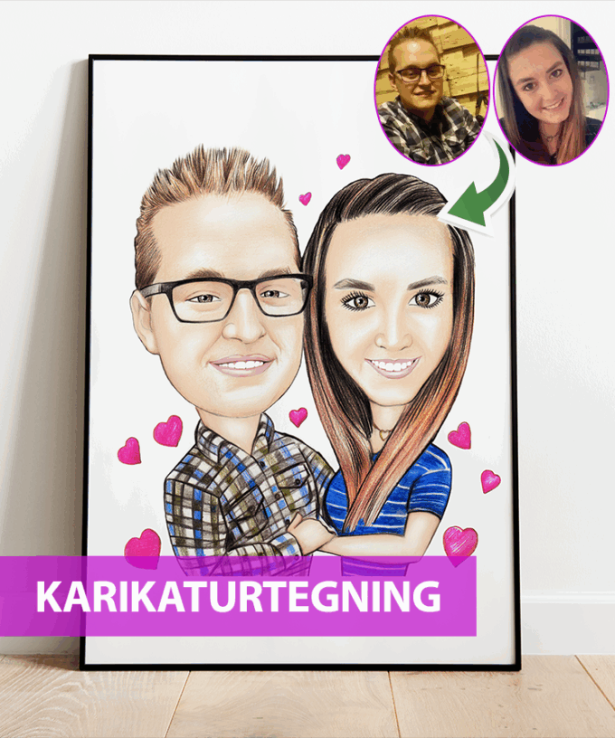 Karikaturtegning Personlig Karikatur Plakat Efter Dine Fotos Fra Just Karikatur