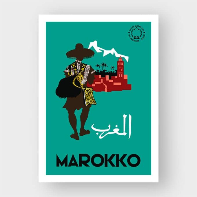 Plakat Marokko 30x40 Fra Tibladin