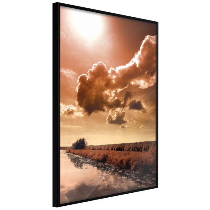 Artgeist Plakat Med Ramme Holiday Nostalgia Guld Med Passepartout 30x45 Fra Artgeist