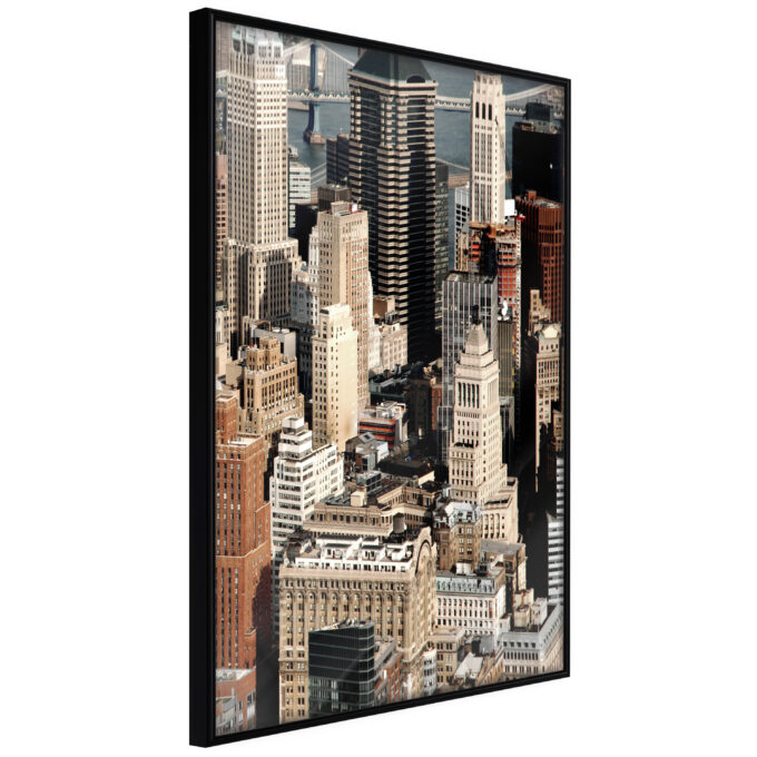 Artgeist Plakat Med Ramme Urban Life Sort Med Passepartout 30x45 Fra Artgeist