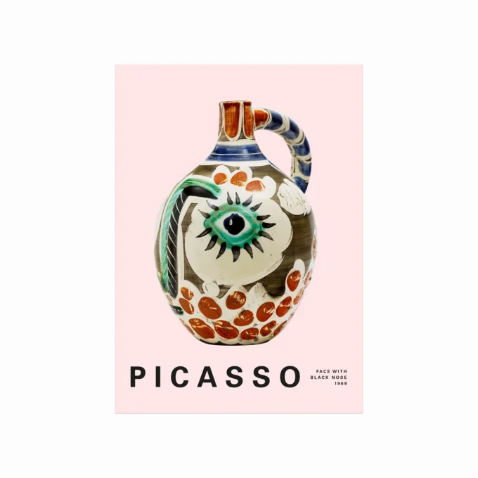 Pablo Picasso Plakat Face With Black Nose 01 Fra Designplakater