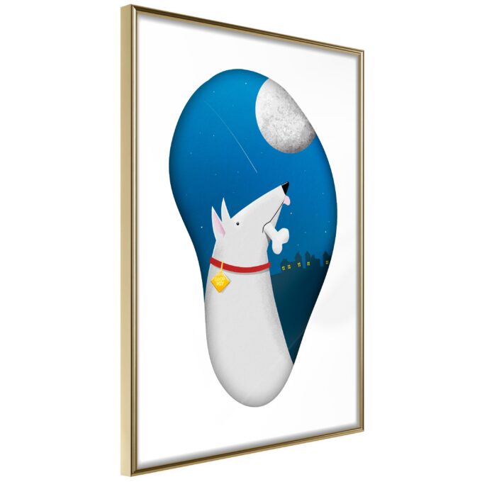 Plakat Dog Dreams 40 X 60 Cm Guldramme Fra Boligcenter