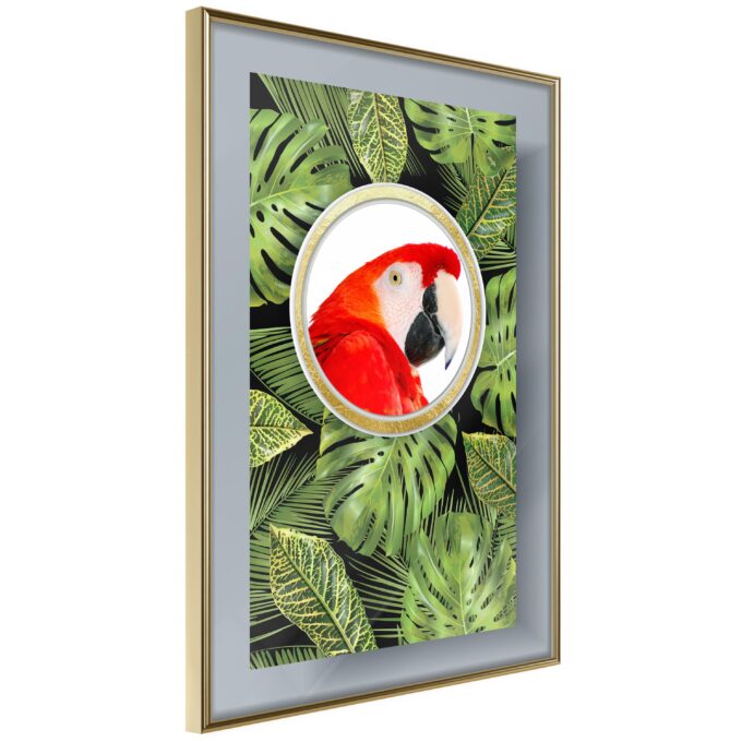 Plakat Parrot In The Jungle 40 X 60 Cm Guldramme Fra Boligcenter