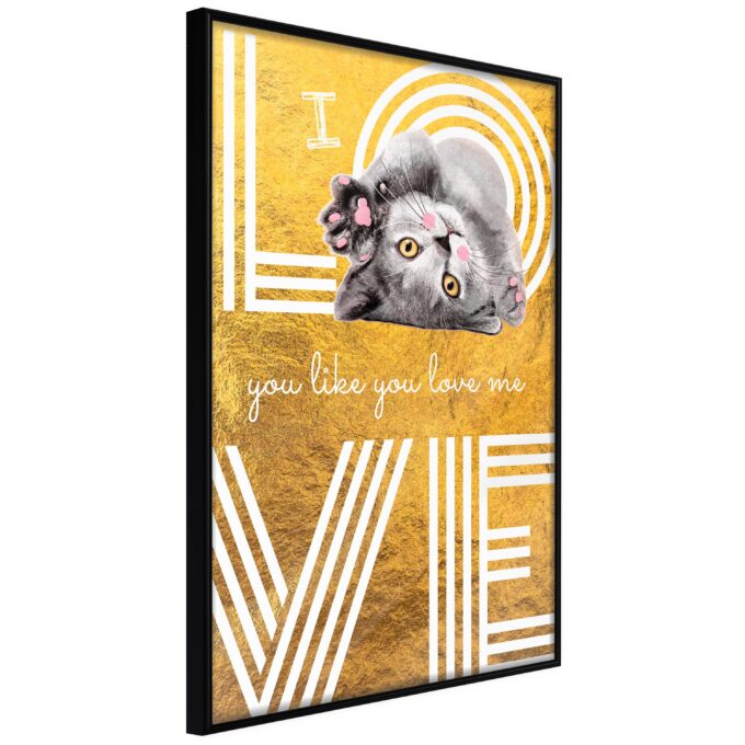 Plakat I Love You Like You Love Me 40 X 60 Cm Sort Ramme Fra Boligcenter