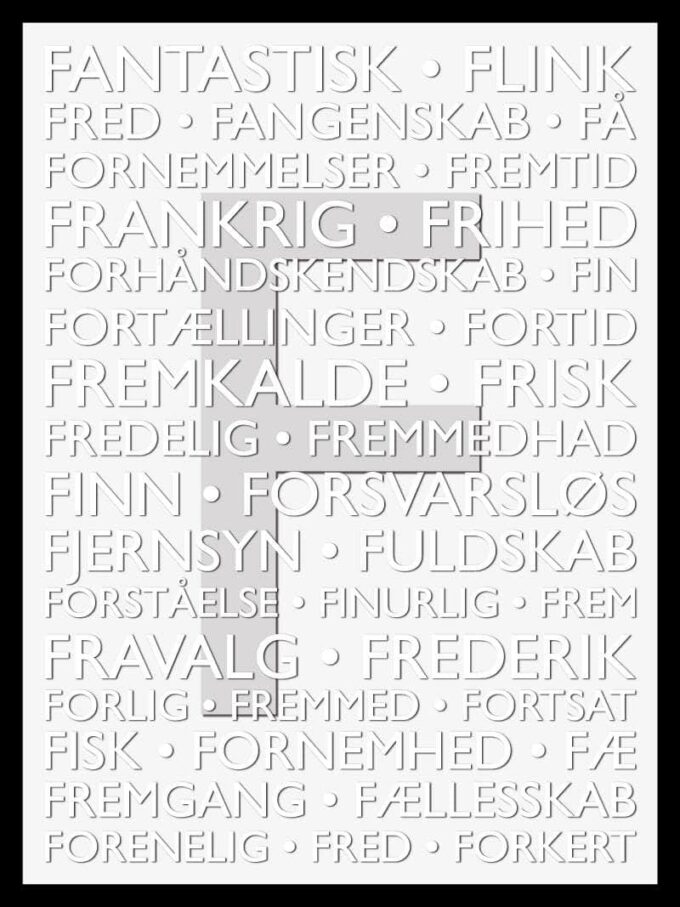 Alfabet Plakat F Fra Postersbyus