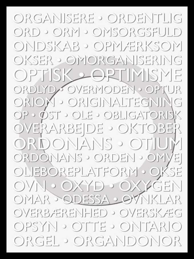 Alfabet Plakat O Fra Postersbyus