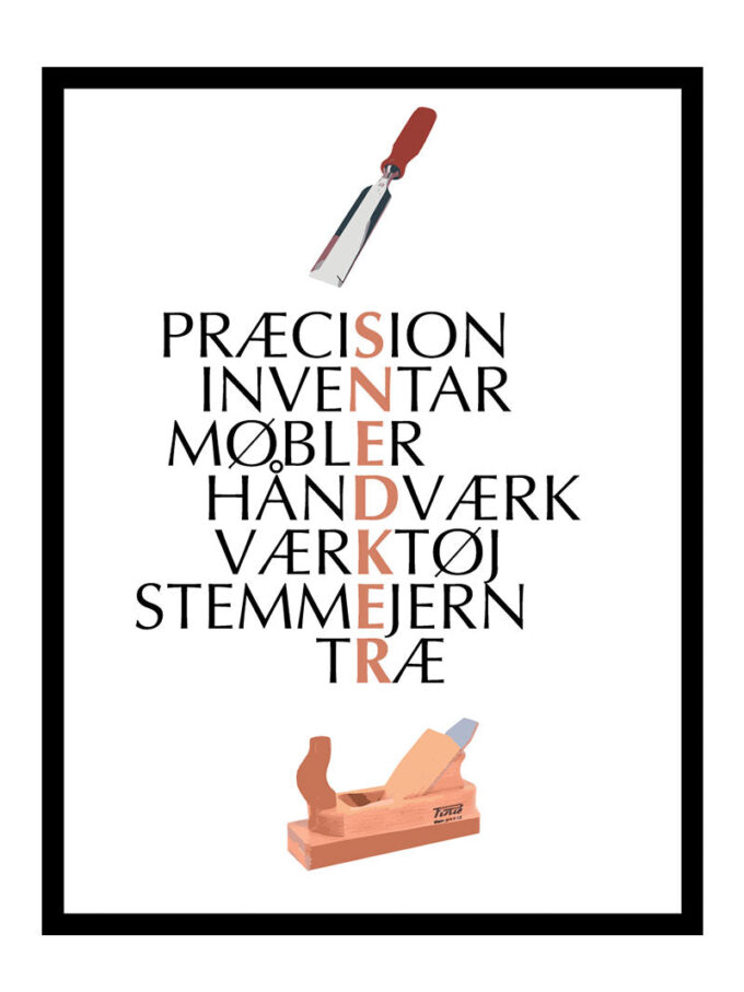 Snedker Citat Plakat Fra Egly Design