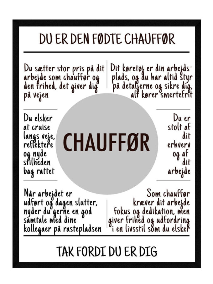 Chauffør Plakat Fra Postersbyus