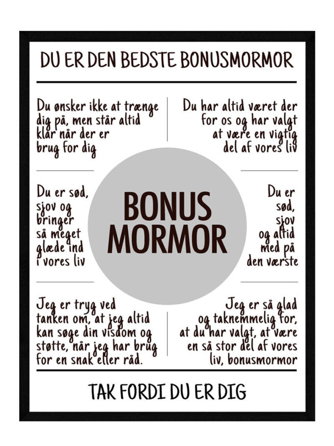 Bonusmormor Plakat Fra Postersbyus