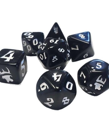 Dice Terninges 195 166     Terninger Munchkin Polyhedral Black With White  Steve Jackson Games