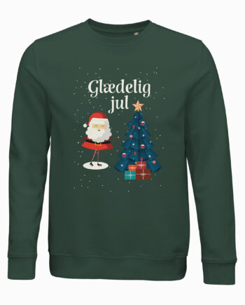 Glædelig Jul  Julemand   Unisex Jule Sweatshirt Med Dansk Tekst