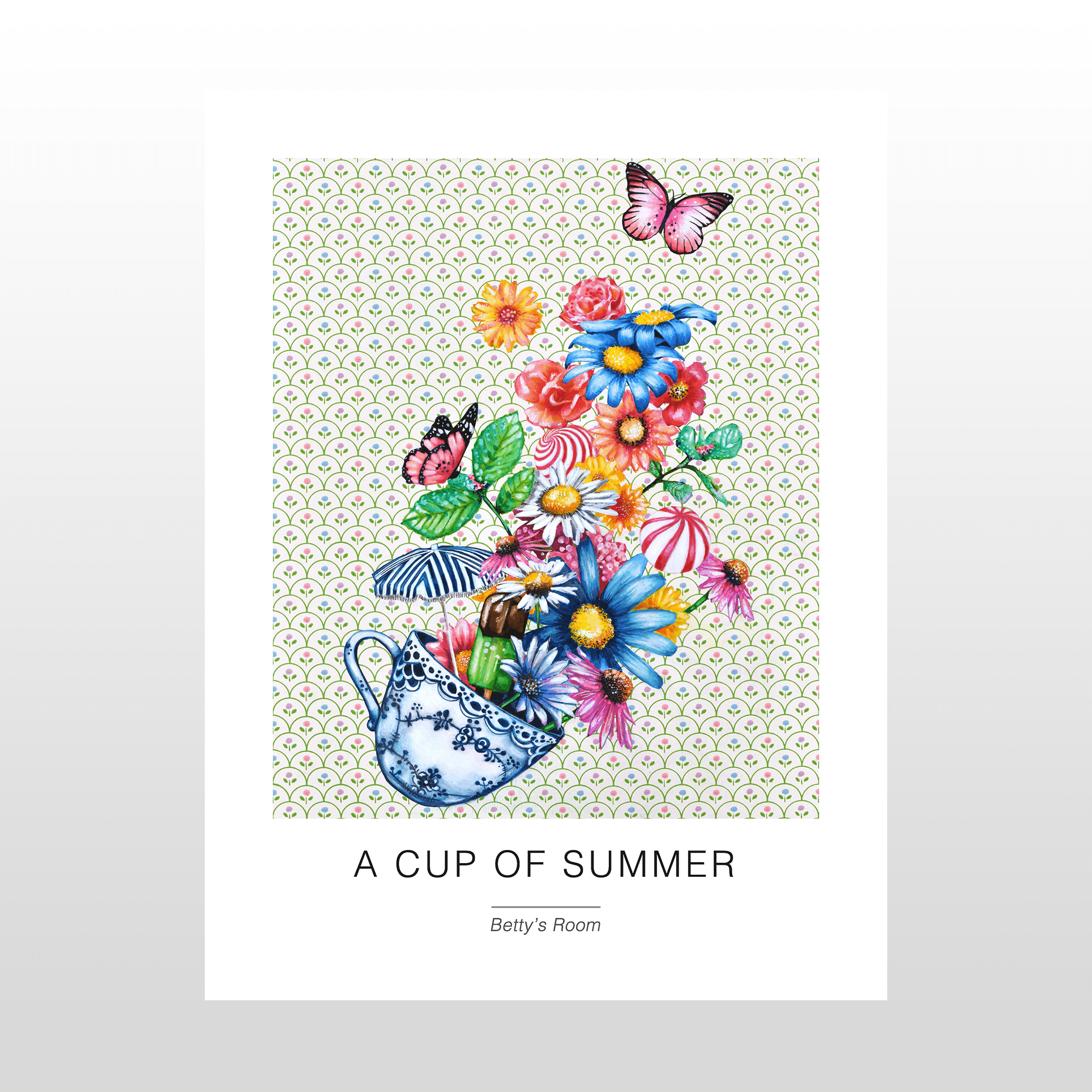 Kunstplakat   Quot   Cup Of Summer Quot  30   40 Cm